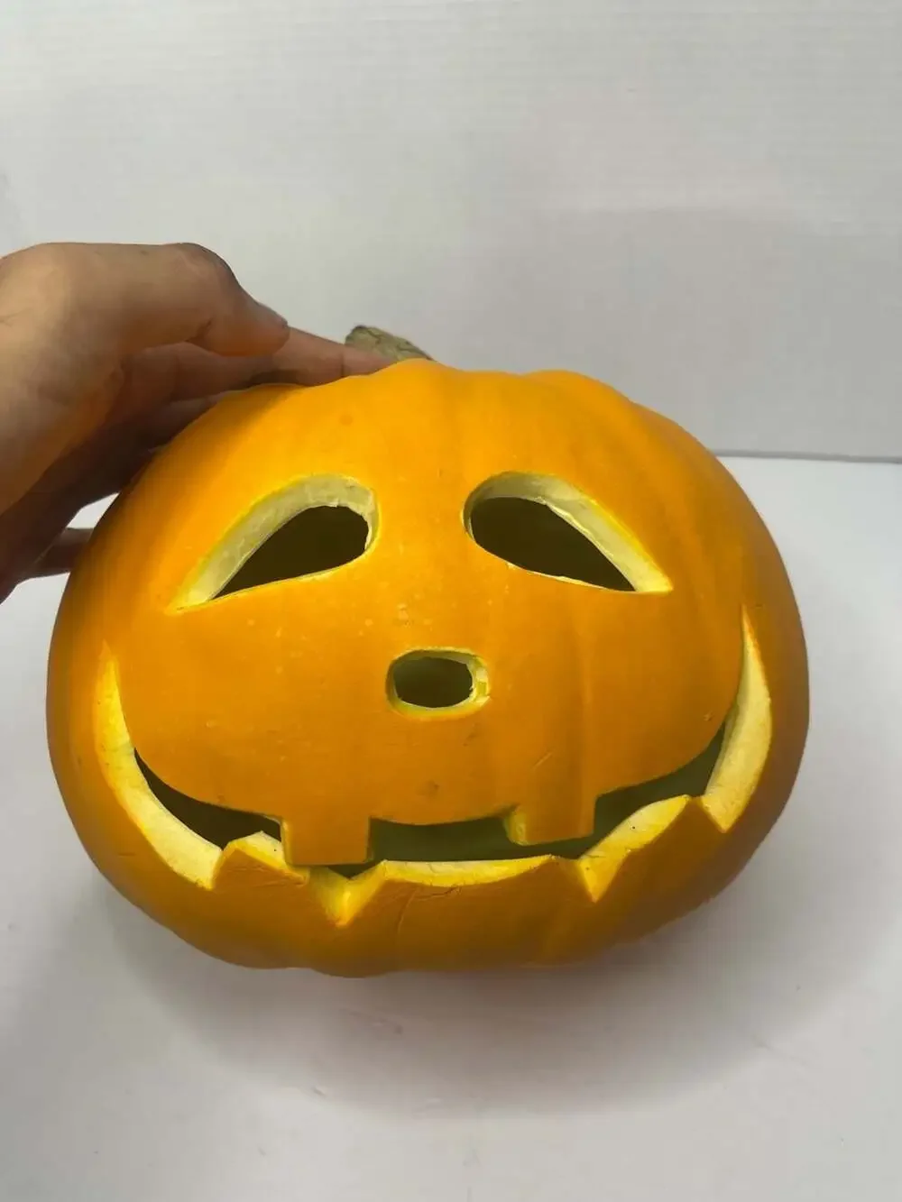 Trendmasters 1995 Foam Mold Halloween 8” Jack O' Lantern Light Up Vintage Works